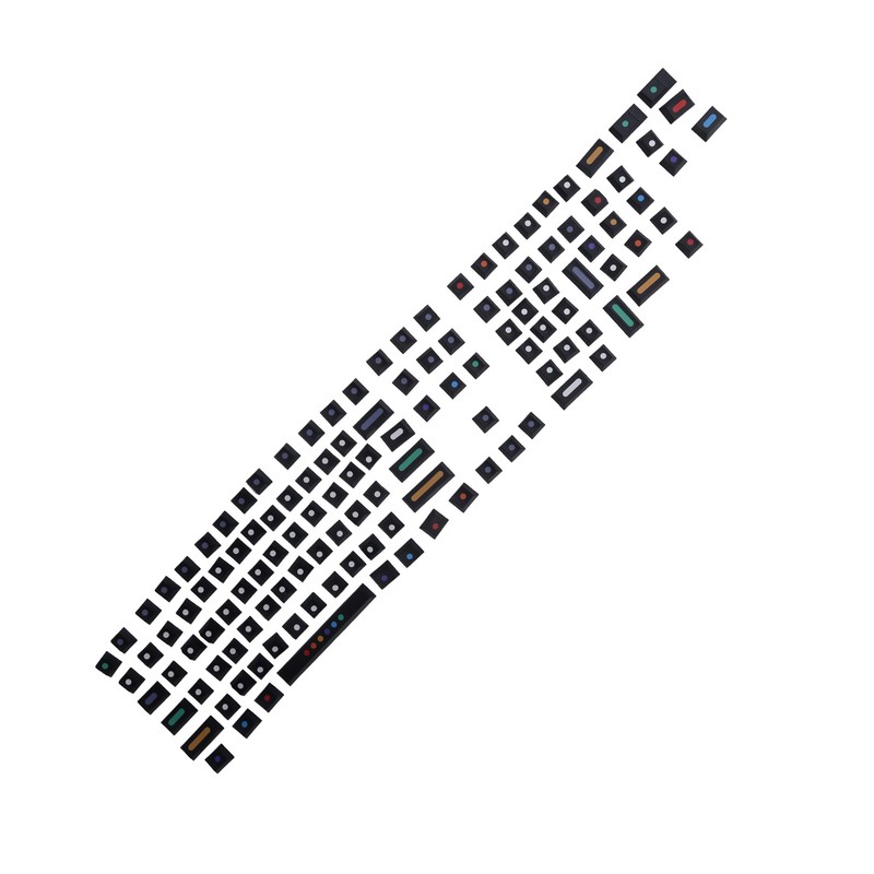 Dot Keycap Dye Sublimation Mechanical Keyboard Compatible with 61/64/68/87/96/104/108Black