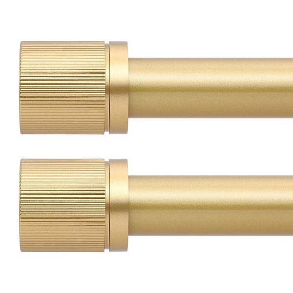 HTZON Gold Curtain Rods for Windows 48 to 84:Modern Decorative