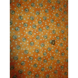 Cookies in Bowls on Golden Orange! Frog & Toad Fabric By the 1/2 Yard!