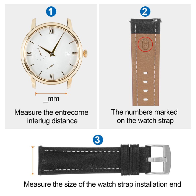 uxcell PU Leather Loops Replacement Retaining Ring Keeper for 22mm