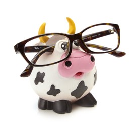 By Bers Glasses Holder Design Bull Cow Buffalo Beef Hand-Painted Funny for Fun and Young at Heart, multicoloured