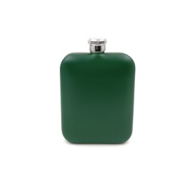 6oz Square Shaped Portable Hip Flask, Popular Army Green Painting 304 Stainless Steel