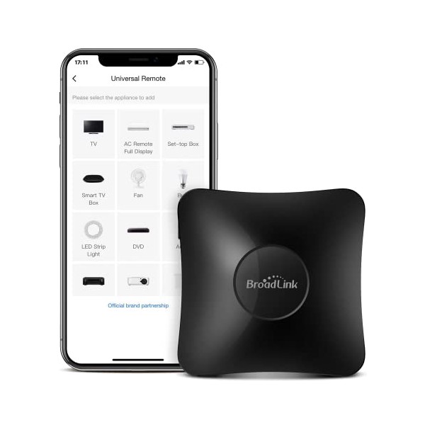 broadlink IR and RF Universal Remote Control - WiFi Smart Remote for Automation, TV, Curtain Motor, Air Conditioner, Fan, Works with Alexa, Google Assistant, IFTTT (RM4 Pro)