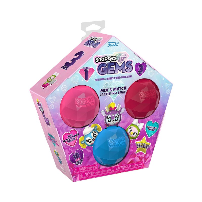 Funko POP Snapsies: Wave 3 Gems - 3 Pack, Multicolor,