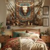 RichIdeas Western Tapestry Tribal Totem Bull Skull Wall Hanging