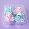 [15pcs]Clear Cupcake Boxes 4 Cavity Holder,ONE MORE Large 4 Compartment