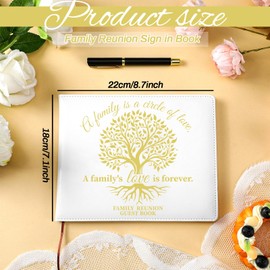 Family Reunion Guest Book Sign in Family Reunion Party Favors Good Tree Guest Book Gathering Decorations with Pen,112 Pages(Simple)