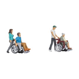 NOCH N Wheelchair User Figure Set, Hand-Coloured for Model Railway Track N, Modern Inclusion for Your Model Railway