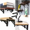 Folding Shelf Brackets 12Inch, 2pcs Folding Table Brackets Drop Leaf