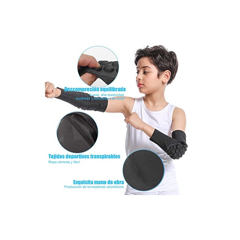 EOTOW Rodilleras para Niños Ropa Deportiva, 2 Pares de Protector