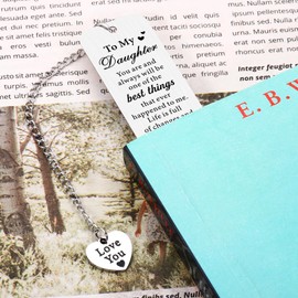 Stocking Stuffers for Daughter, Christmas Gifts for Daughter, Kids Stocking Stuffers, Daughter Gifts from Mom Dad, Inspirational Bookmarks to My Daughter, Birthday Valentines Day Gifts for Daughter