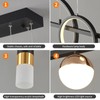 Siittoo Modern Chandeliers for Dining Room, Dimmable Led Linear Pendant