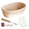 Sourdough Proving Basket, 10inch/25cm Bread Banneton Proofing Basket Set, Natural