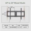 Fixed TV Wall Mount for 37-82 Inch TVs, Low Profile