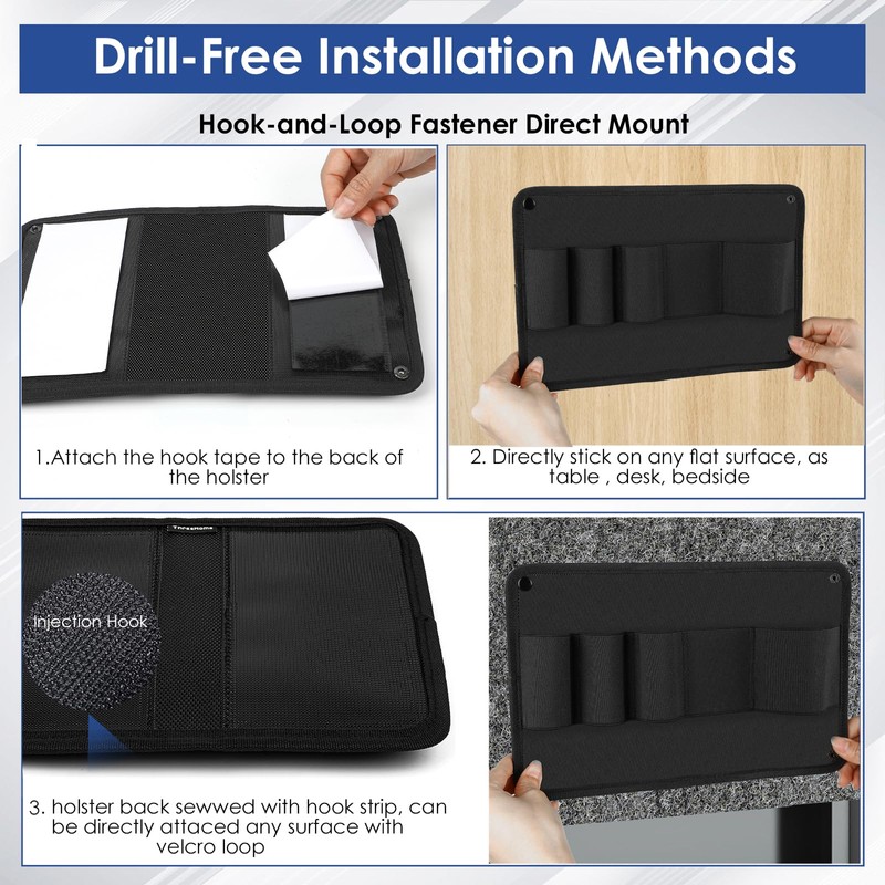 Threehome Upgraded Pistol & Magazine Pouch for Gun Safe Door