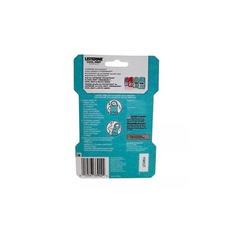 Listerine Cool Mint Pocketmist, 2-count (paquete De 6)