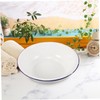 Gogogmee Enamel Footbath Foot Soaking Basin Camping Basin Enamel Bowl