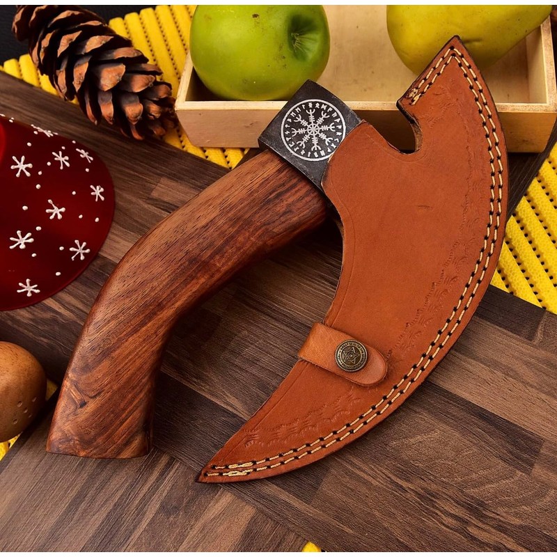 New Viking Pizza Cutter Axe Viking Hatchet Pizza Axe (Skull