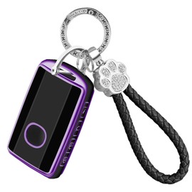 YALNORVA For Mazda Key Fob Cover with Keychain, Key Fob Case Cover Fits for 2019-2024 Mazda 3 6 8 Hatchback CX30 CX5 CX9 CX10 CX50 CX70 CX90 Miata Car Accessories Smart Key, Purple Black