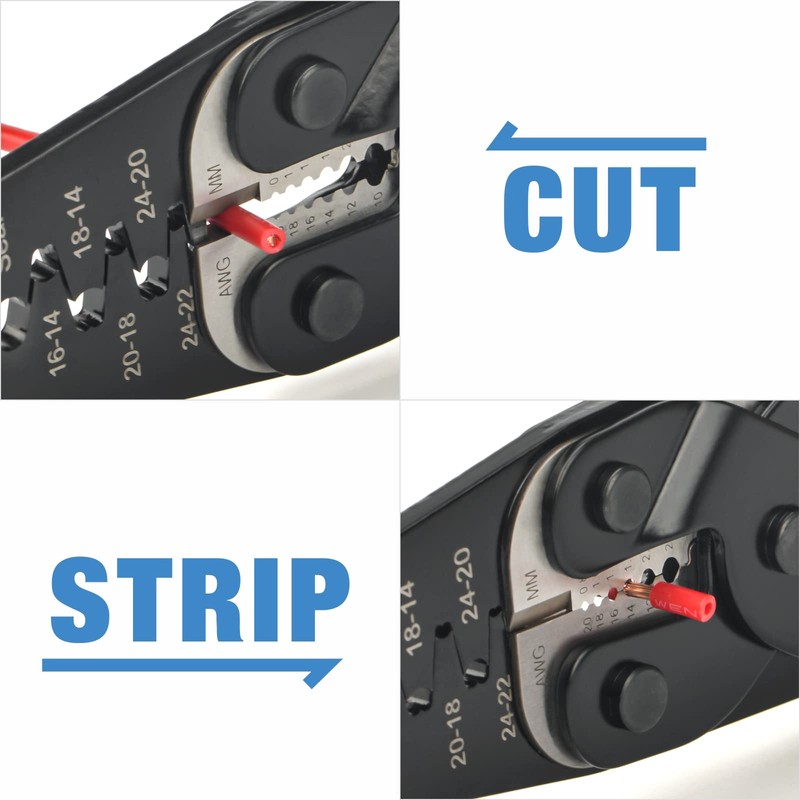 iCrimp Open Barrel Terminal& Weather Pack Terminal Crimper for AWG