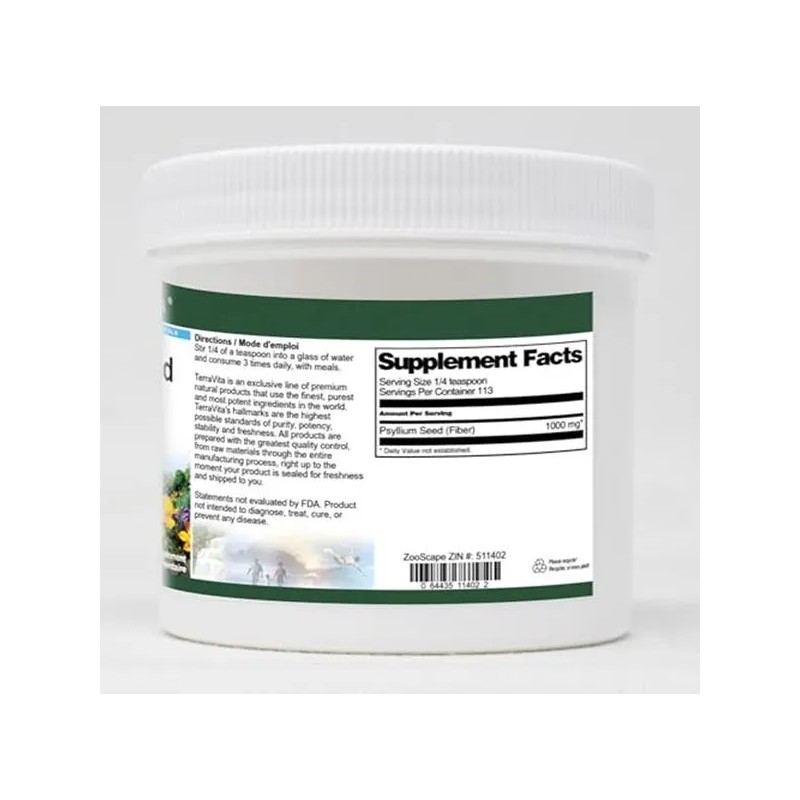 Terravita Psyllium Polvo Fibra 4 Oz Paquete Doble