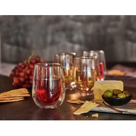 ZWILLING Sorrento 2-pc Double-Wall Stemless White Wine Glass Set, 10-oz, 296ml