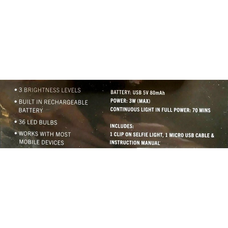 iLogic Clip On Selfie Light Color: White