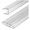 Pack of 2 Twin Wall Polycarbonate Greenhouse Panel H Connector