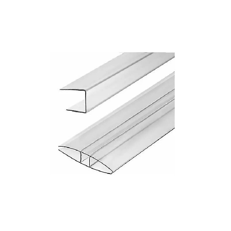 Pack of 2 Twin Wall Polycarbonate Greenhouse Panel H Connector