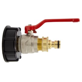 VARIOSAN IBC Ball Valve with Plug-In System 16195, 3/4 Inch, S60 x 6, Brass, Sytem Gardena