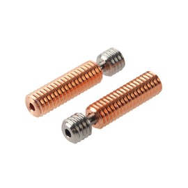 Imdinnogo 3D Printer Accessories MK8 Bi-Metal Heatbreak All Metal Smooth TC4 Titanium Alloy Copper Plated Throat: Compatible with MK8 Hotend (Pack of 2Pcs) Bczamd