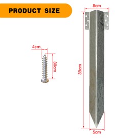 Metal Landscap Edging Anchoring Spikes, 10PCS 15 Inch Heavy Duty Steel Stakes,Fixing Pegs for Driveway Path Railway Edging, Sleeper Stakes, Garden Decor Fixing Brackets