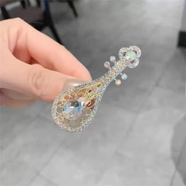 yangzerang Pipa Hairpin Musical Duck Billed Hair Clip Bangs Clip Rhinestone Shiny Hair Clips Music Style Headwear Style Hairs Accessories for Women Girls Birthday Christmas Jewelry Gifts