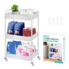 ZOES HOMEWARE 3 Tier Rolling Cart, Metal Utility Cart with