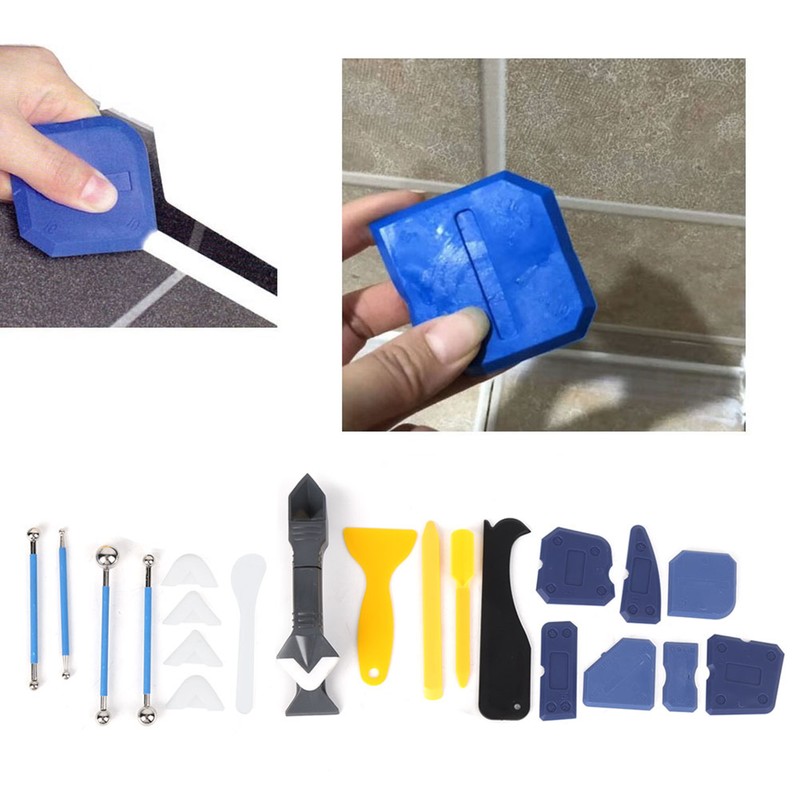 22Pcs/Set Plastic Sealant Spreader Glass Glue Caulking Scraper Sewing Beautify