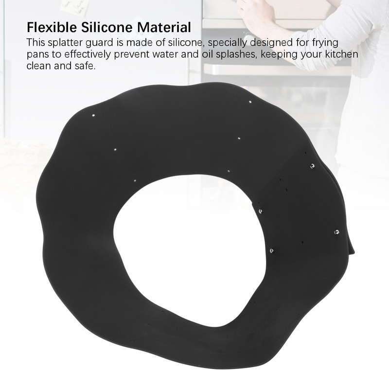 Silicone Splatter Guard for Frying Pan Pot DIY Adjustable Oil