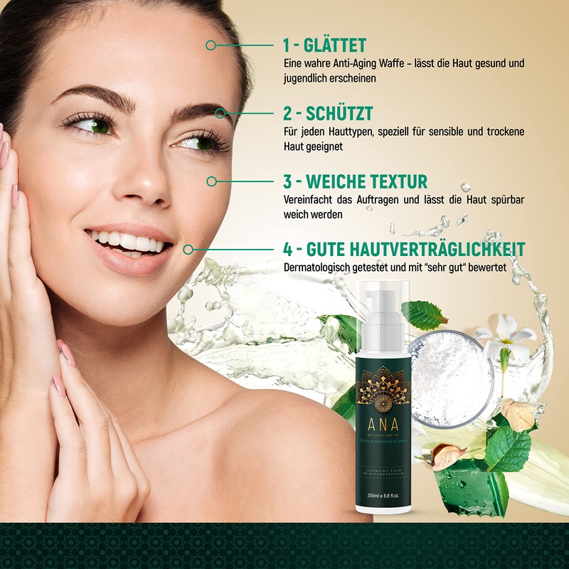 ANA Naturkosmetik Cleansing Foam - Mild Moisturising Cleansing Foam for