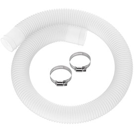 HKAOSDUUH P58150036 White Plastic Return & Suction Hose for Summer Waves Pools Fits X1000 X1500 and C2000 Filter Systems 1.5" x 3" Above Ground Pool Hose Garden Hose