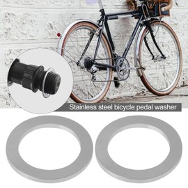 eMagTech 4pcs Bicycle Pedal Washers 1.5mm Thickness 304 Stainless Steel Pedal Washers for 9/16 Inch Pedal Axles Cranks Bikes Mountain Bikes Road Bikes