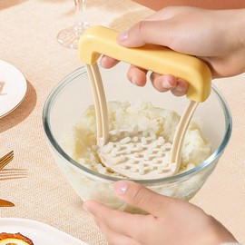 Mashed Potato Masher - Masher Kitchen Tool - Anti-Slip Grip Heavy Duty Ergonomic Dishwasher-Safe 5.12Inch Smasher Press for Avocado Vegetable Cooking Baking
