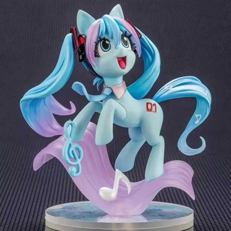 Jextech Figura Hatsune Miku Con Pequeño Pony Regalo Coleccion 21cm