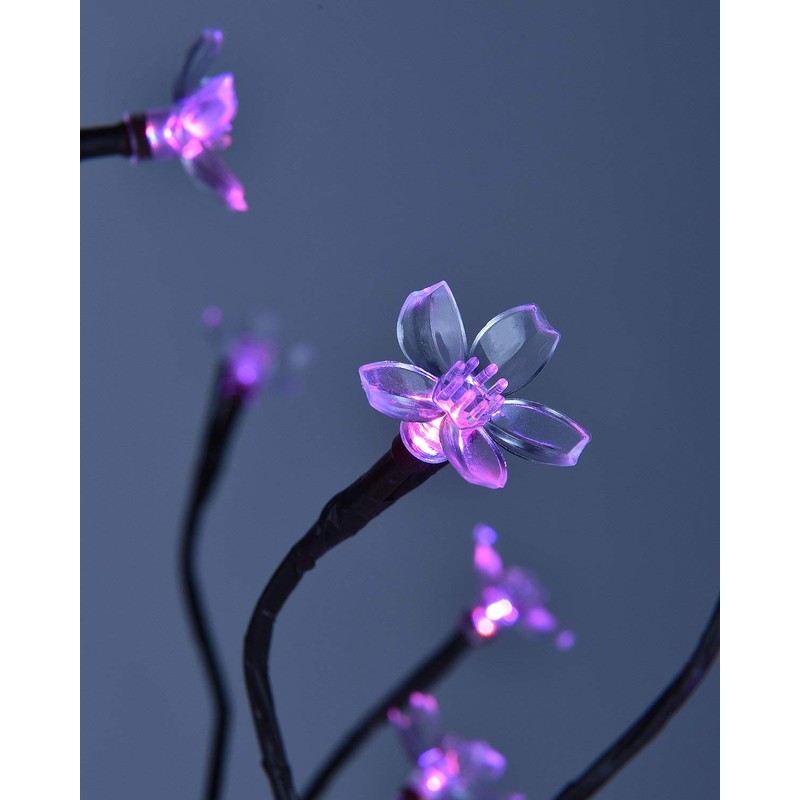 Lightshare Cherry Blossom Lighted Tree 5 Feet, RGB with Remote