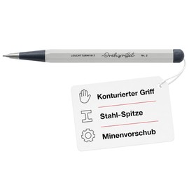 Leuchtturm1917 Rotary Pencil No. 2 Mechanical Pencil, 0.7 mm, Light Grey