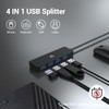 4 in 1 USB Hub, Tymyp USB 3.0 Hub 5Gbps