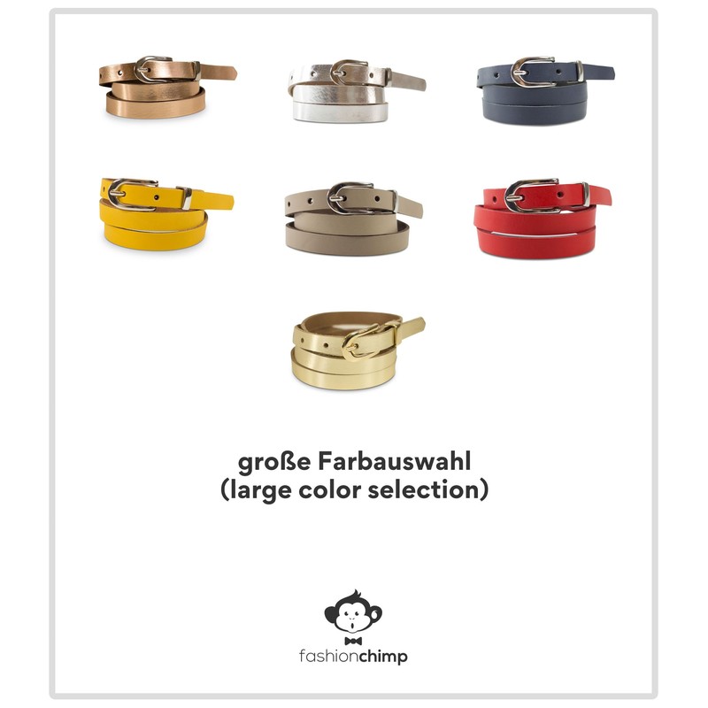 fashionchimp Basic Women's Belt Made of 100% Genuine Leather, Narrow