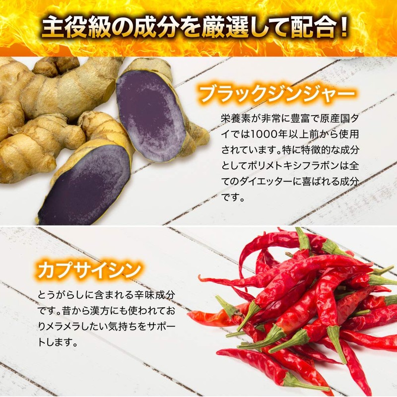 燃焼革命 ブラックジンジャー サプリメント サプリ カプサイシン L-カルニチン 厳選11種 30日分