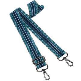 ZOOEASS Nickel Buckles Wide Shoulder Strap Adjustable Replacement Belt Gun Buckles Guitar Style Crossbody Bag Strap(Wide:1.5in,Long:49.2in) (Color4)