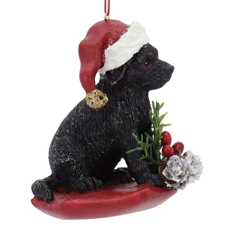 Kurt Adler Labrador Retriever Puppy on Bed Ornaments Set 9.5