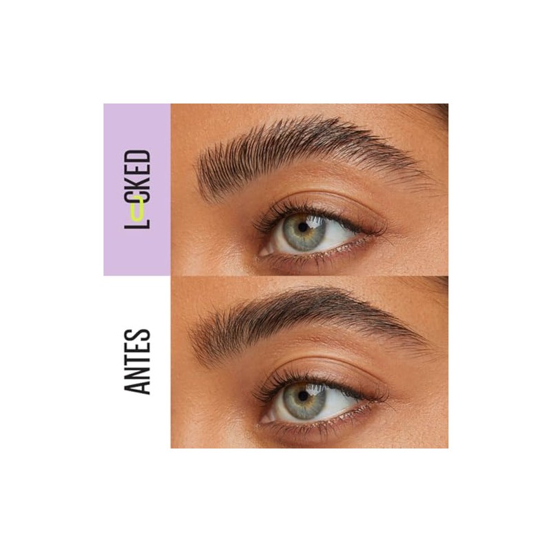 Maybelline Gel de cejas transparente SuperLock,7ml, Cejas laminadas por 24H