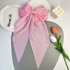 Hair Bow Clips, Pink Bow Hair, Large Bow Plain Hairpin,